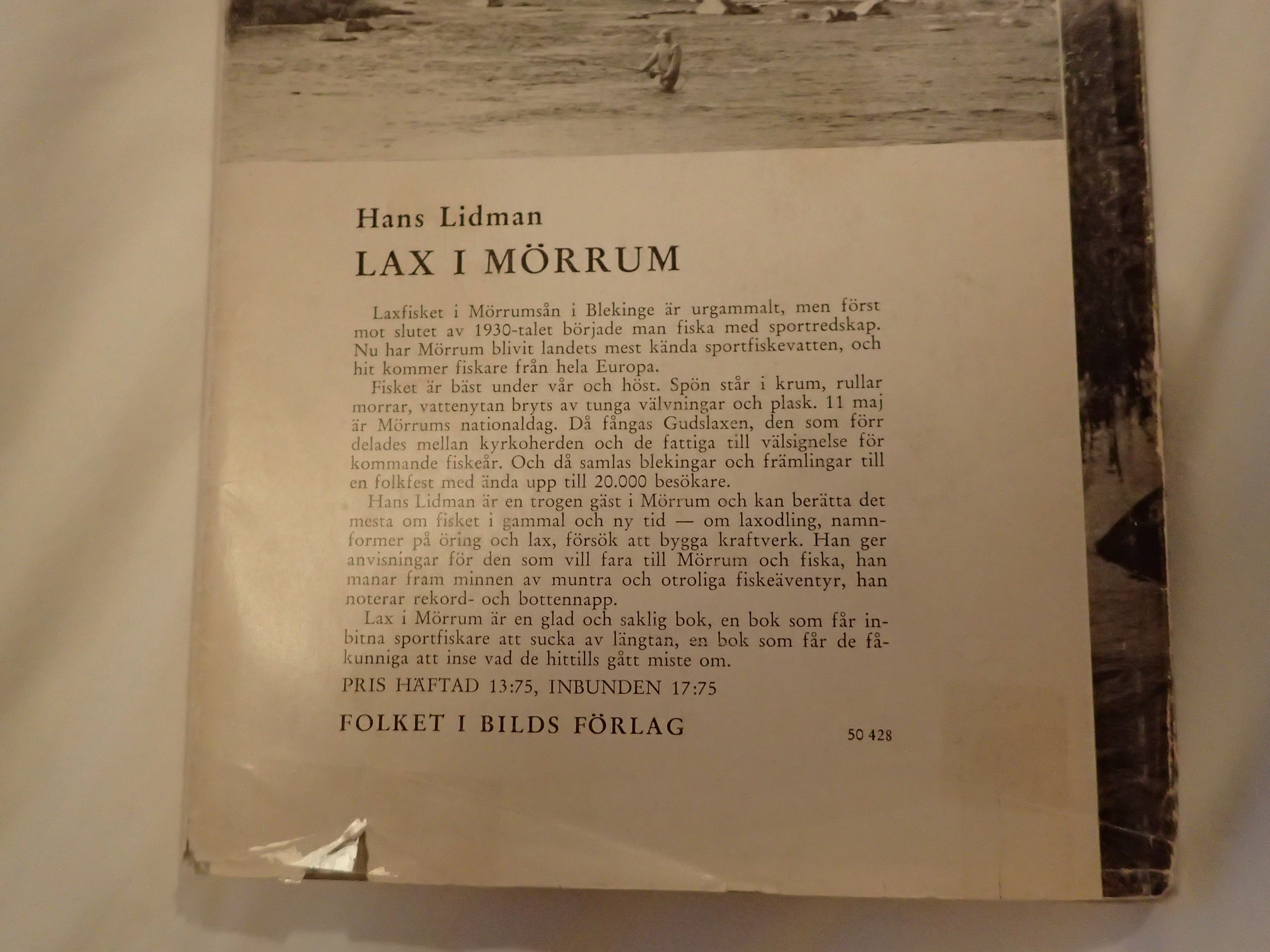 Boken Lax i Mörrum av Hans Lidman. Sänkt pris!