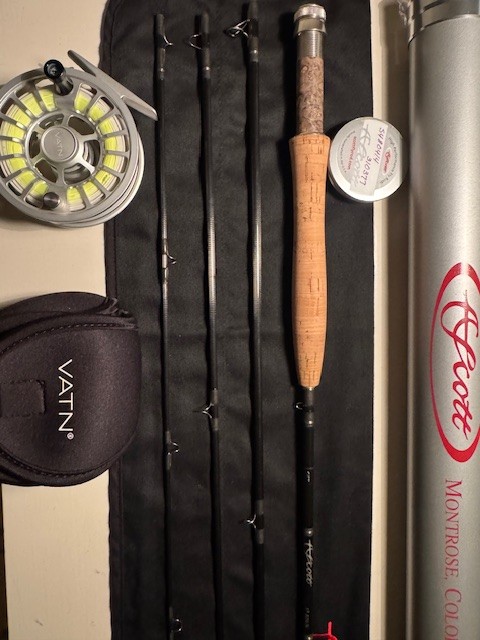 Scott S4 8fot #4 kit med Vatn rulle och lina