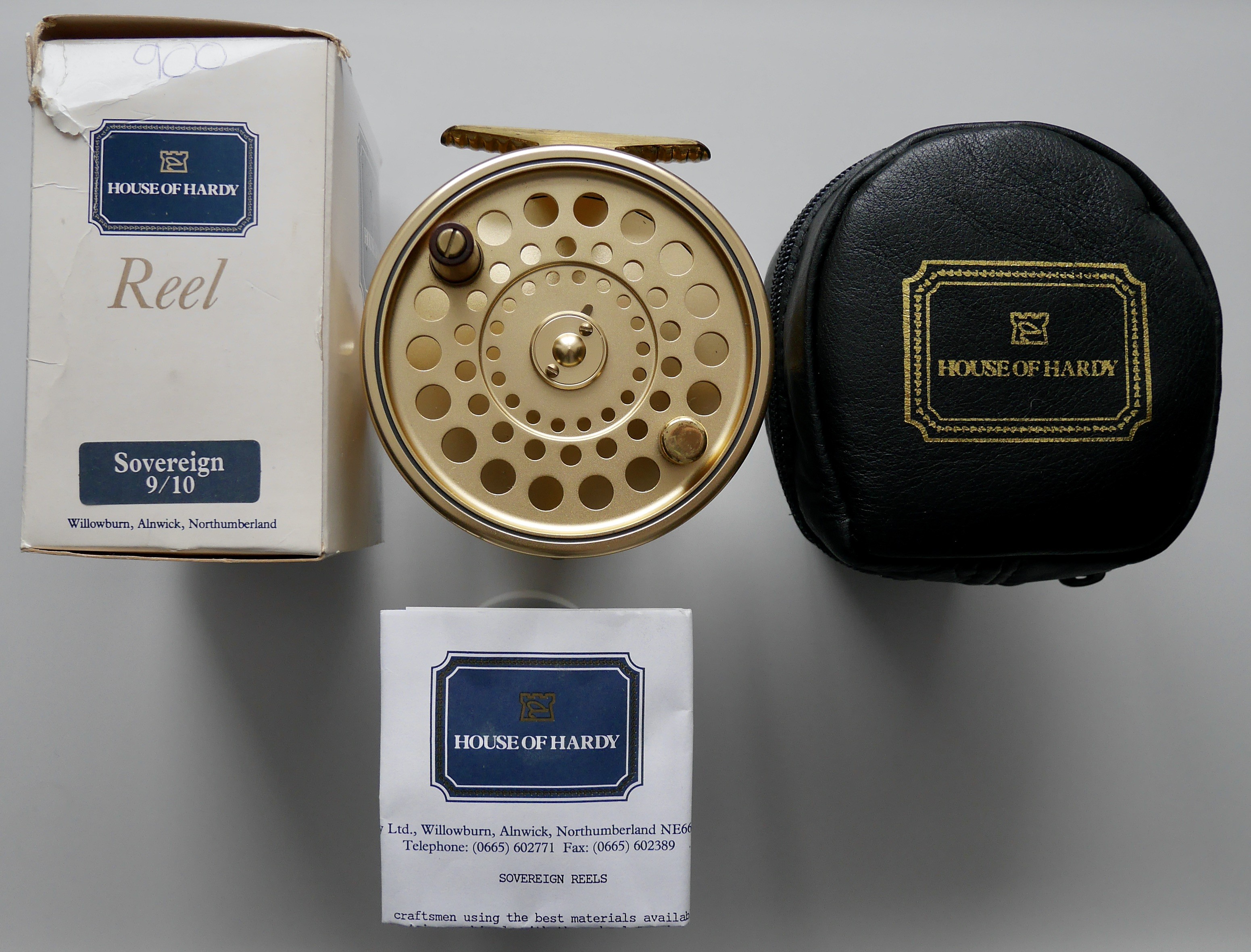 Hardy the Golden Sovereign flugrulle 9/10 no. 900/1.000 mint med ask, org. lammskinsfodral och papper