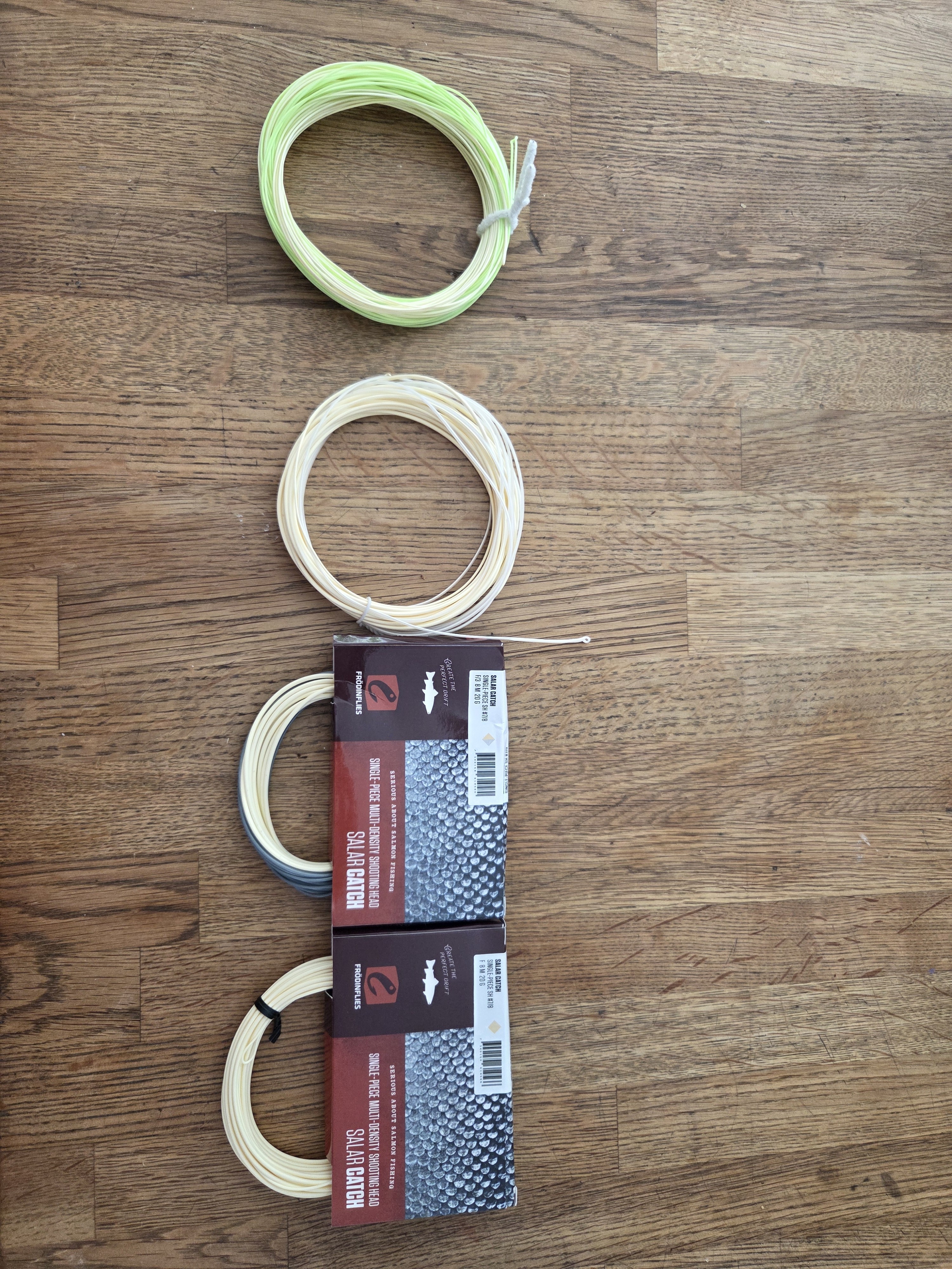 Frödins salar catch klumpar 20g och cobra skjutlina 0.35 coated.