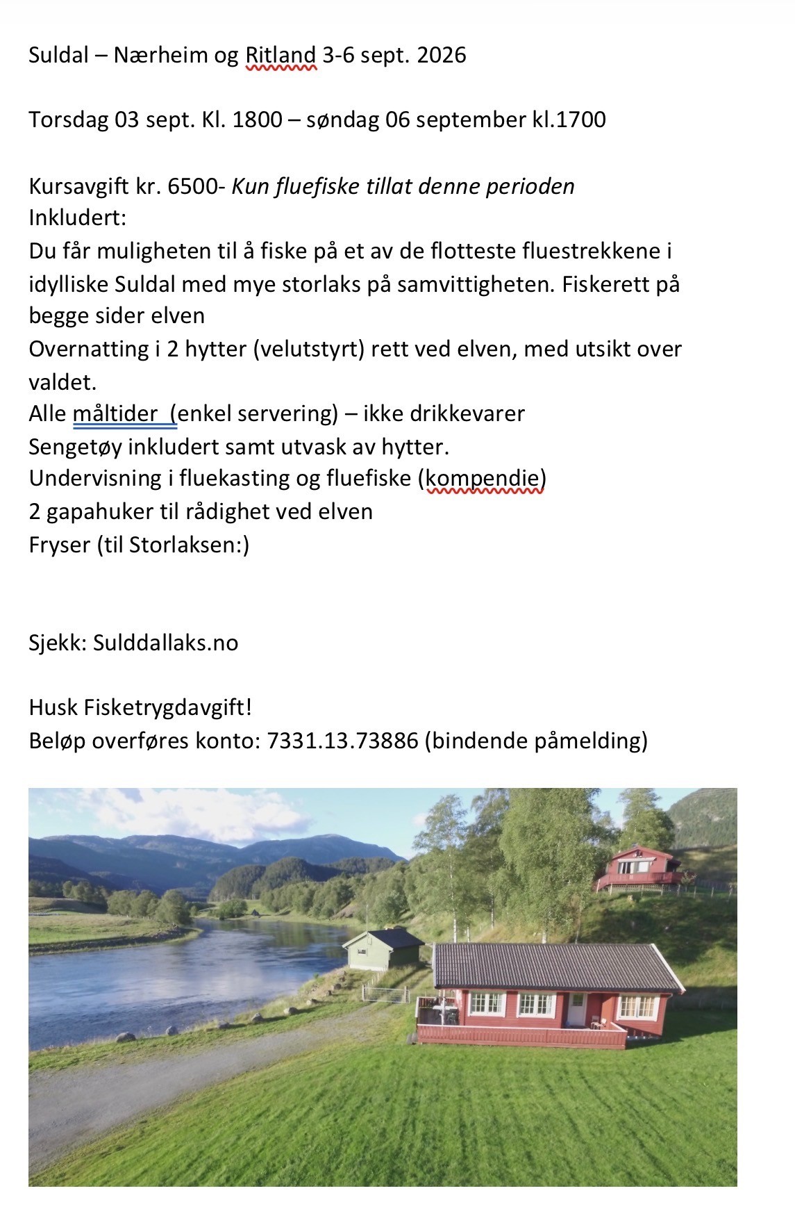 Laxfiskelurs  Norge, september